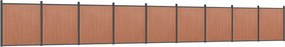 vidaXL Panou pentru gard, maro, 1564x186 cm, WPC