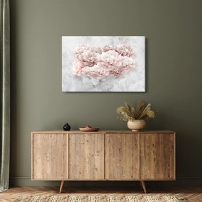 Tablou - Flori roz pe perete (90x60 cm)