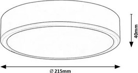 Plafoniera LED moderna Lauri D-21,5cm alb