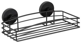 WENKO 24732100 - Poliță VACUUM-LOC rotundă, neagră, 26 x 14 cm
