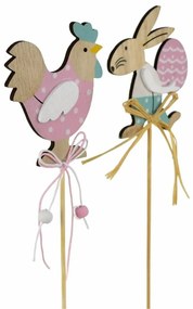 Set de figurine iepuraș și găinușă, 2 buc.,înălțime 36 cm