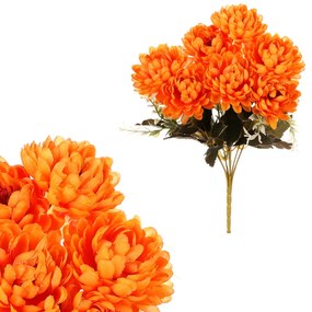 Buchet de crizanteme portocalii, 17 x 28 cm,artificiale