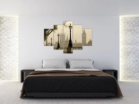 Tablou - Londra în ceață, Anglia (150x105 cm)