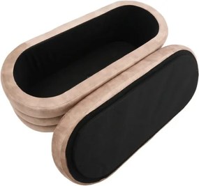 Bancheta cu spatiu de depozitare, Catifea Sampanie, VOQUE 115cm A-46686 VC