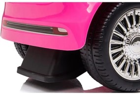 Bicicletă fără pedale Fiat 500 roz