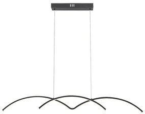 Lustra LED suspendata design modern River negru