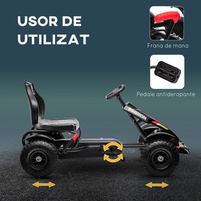 HOMCOM Kart Pedale Reglabil 5-12 Ani | Aosom Romania