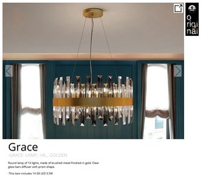 Lustra suspendata eleganta design modern Grace 14L