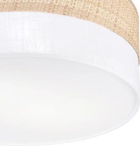 Plafonieră SIRJA DOUBLE BOHO, 2xE14/15W/230V, Ø 35 cm, bej/alb