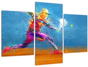 Tablou - Jucător de tenis pictat (90x60 cm)