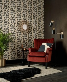 Tapet Rosetta, Jet Black Luxury Leaf, 1838 Wallcoverings, 5.3mp / rola