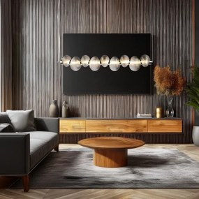 Lustră LED suspendată pe cablu BOLLA LED/32W/230V, crom lucios/gri fumuriu