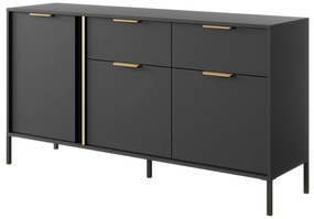 Comodă Lyran 3D2S (antracit + Auriu). 1071354