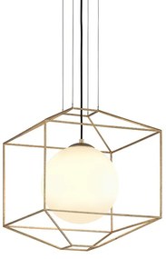 Pendul LUX design deosebit SILHOUETTE small, cu abajur sferic din sticla