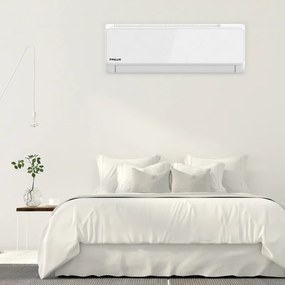 Aparat de aer conditionat inverter Finlux 12LIE55BE, 12000 BTU, 30 m², Incalzire exterior, Suflare 4D, Functionare la -25°C, Alb