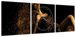 Tablou - Femeia din aur (cu ceas) (90x30 cm)