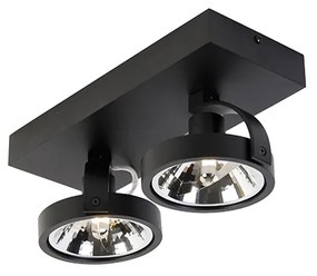 Spotlight de design negru reglabil cu 2 lumini - Go