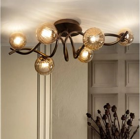 ONLI - Corp de iluminat pentru tavan FRIDA 6xG9/6W/230V, finisaj cupru