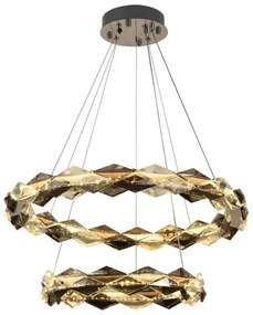 Lustră LED dimabilă pe cablu LED/65W/230V 3000-6500K crom + telecomandă