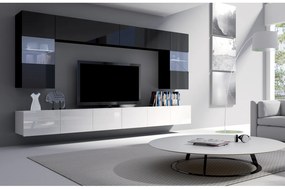 Mobilier living Calabria C1 (Negru + Alb) (fără iluminat). 1051587