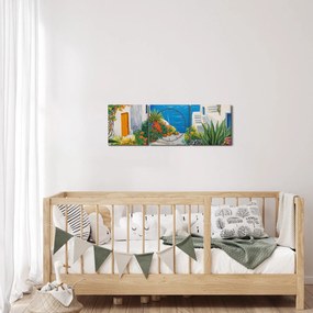 Tablou - Alee grecească (cu ceas) (90x30 cm)