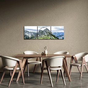 Tablou - Crestele munților (cu ceas) (90x30 cm)