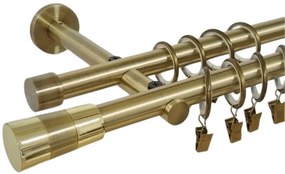 Galerie dubla prindere perete picior universal valeo 19/19 aur antic (Alege marime: 180 cm)