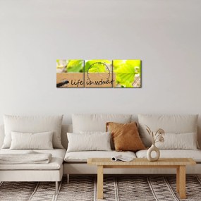 Tablou - Citat (cu ceas) (90x30 cm)