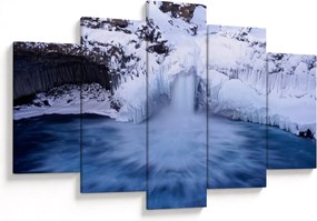 Tablou cu cascadele iarna (150x105 cm)