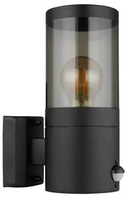 Aplica pentru exterior cu senzor de miscare design modern IP44 Xeloo negru, fumuriu