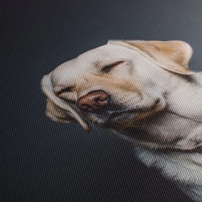 Tablou cu labrador (cu ceas) (90x30 cm)