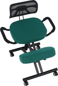 Scaun de îngenunchiere, verde/negru, RUFUS