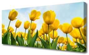 Tablou pe panza canvas Lalele Floral Galben Verde