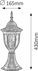 Rabalux 8373 - Corp de iluminat exterior MILANO 1xE27/60W/230V