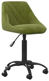 3088848 vidaXL Scaun pentru birou, verde deschis, catifea