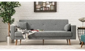 Canapea extensibila cu 3 Locuri Glasgow, Gri, 214 x 90 x 75 cm