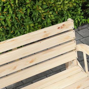 Outsunny Banca Country Fonta 127×60×85 cm – 2‑locuri cu Cotiere Rotative Neagra | Aosom Romania