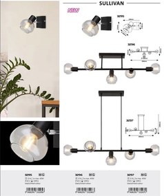 Lustra, plafoniera cu 5 spoturi design industrial Sullivan