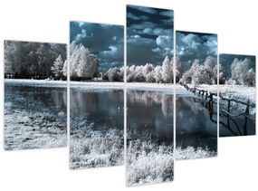 Tablou - Peisaj înghețat (150x105 cm)