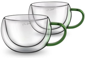 Lamart LT9112 Set 2 pahare cappuccino Vaso, 270 ml, verde