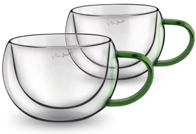 Lamart LT9112 Set 2 pahare cappuccino Vaso, 270 ml, verde