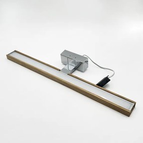 Brilagi-LED Iluminare oglindă de baie WOODY MIRROR 3 în 1 LED/12W/230V 60 cm IP44 crom/stejar
