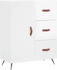 vidaXL Servantă, alb extralucios, 69,5x34x90 cm, lemn compozit