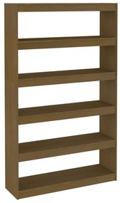 808226 vidaXL Bibliotecă/Separator cameră maro miere 100x30x167,5 cm pin masiv