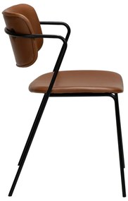 Scaun cu husă din piele artificială DAN-FORM Denmark Zed, maro