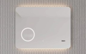 Oglindă lemn masiv cu iluminare LED pentru Baie Glint