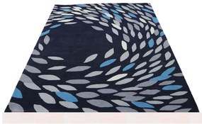Covor Hurricane Bedora, 80x150 cm, 100% lana, multicolor, finisat manual