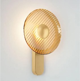 Aplica de perete moderna LED LAVINA auriu/ chihlimbar