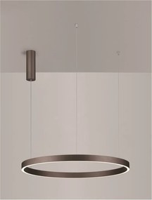 Lustra LED circulara ELOWEN 80cm, maro
