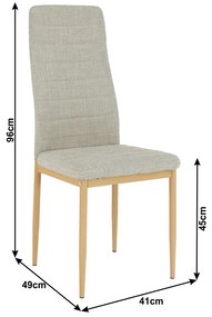 Scaun de sufragerie Collort nova (bej + fag). 744540